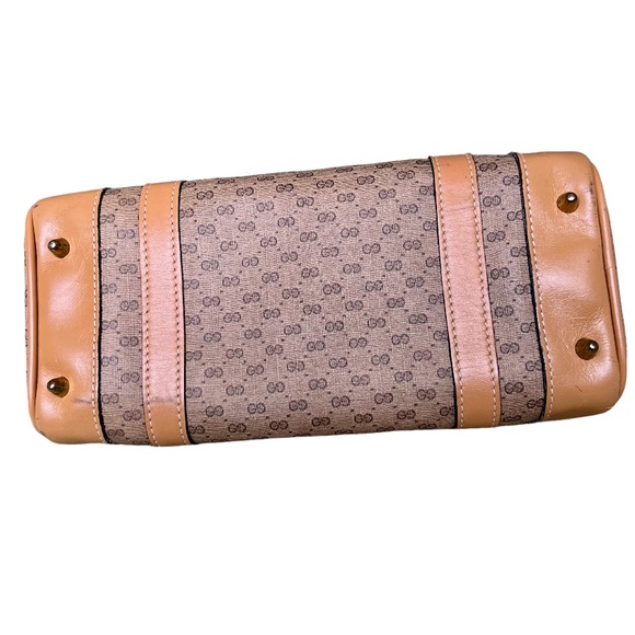 Gucci • Authentic Vintage Micro Monogram GG Leather Boston Bag Handbag - Picture 5 of 10